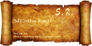 Sántha Kamil névjegykártya